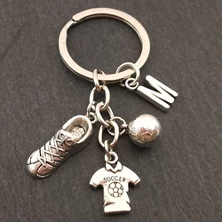 Fashion football Metal Keychain men gift Key chain Soccer Shoes and Football Car Key Ring Gift party Keychains Jewelry