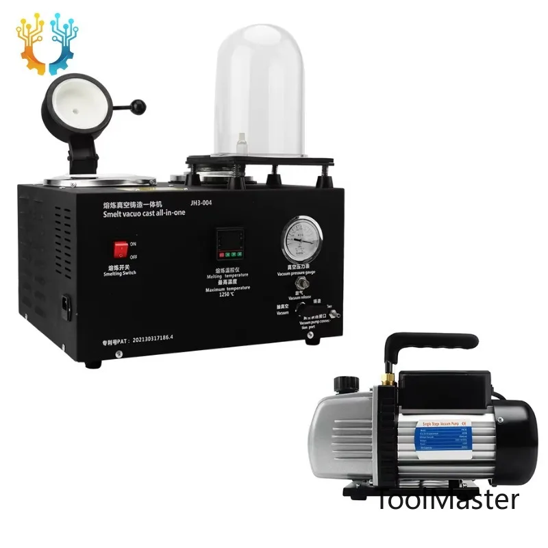 

[2026]Boasta 3 In 1 Affordable Vacuum Casting Machine Set 1200℃ Melting Furnace Vacuum Pump For Jewelry Gold Silver Making Equip