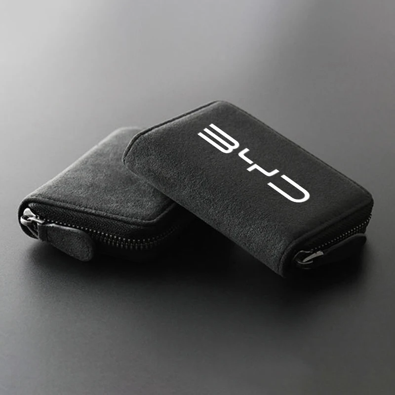 Car Suede Leather Portable Storage Box Driver License Holder For BYD Atto 3 Yuan Plus F3 E6 F0 G3 I3 Ea1 Song Max Tang Dmi Car