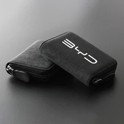 Car Suede Leather Portable Storage Box Driver License Holder For BYD Atto 3 Yuan Plus F3 E6 F0 G3 I3 Ea1 Song Max Tang Dmi Car