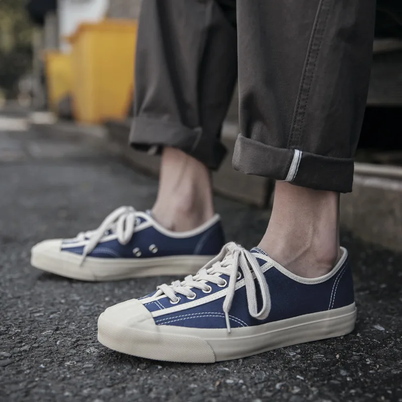 Japan Okayama Japanese canvas shoes men and women Yamamoto style retro Kurume vintage vulcanized shoes