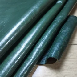 0.6mm Dark Green Sheepskin Cut Whole Sheepskin For DIY Clothing Real leather