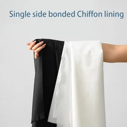 Schwarz Und Weiß einseitige Interlining Klebstoff Stoff Weiche Chiffon Futter DIY Kleidung Eisen Auf Nähen Zubehör