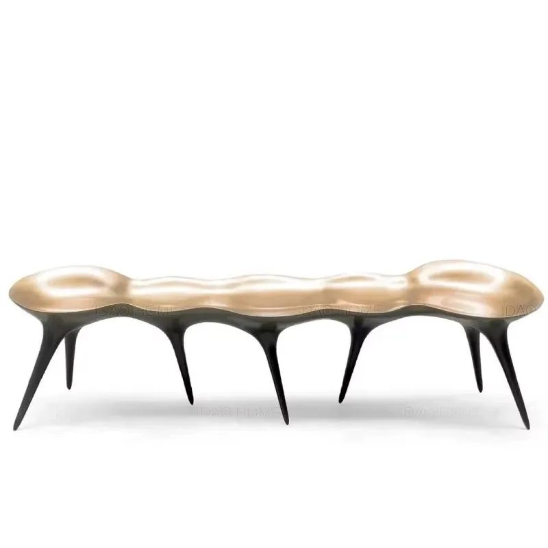 Bench art fiberglass modeling chair reception waiting stool sofa