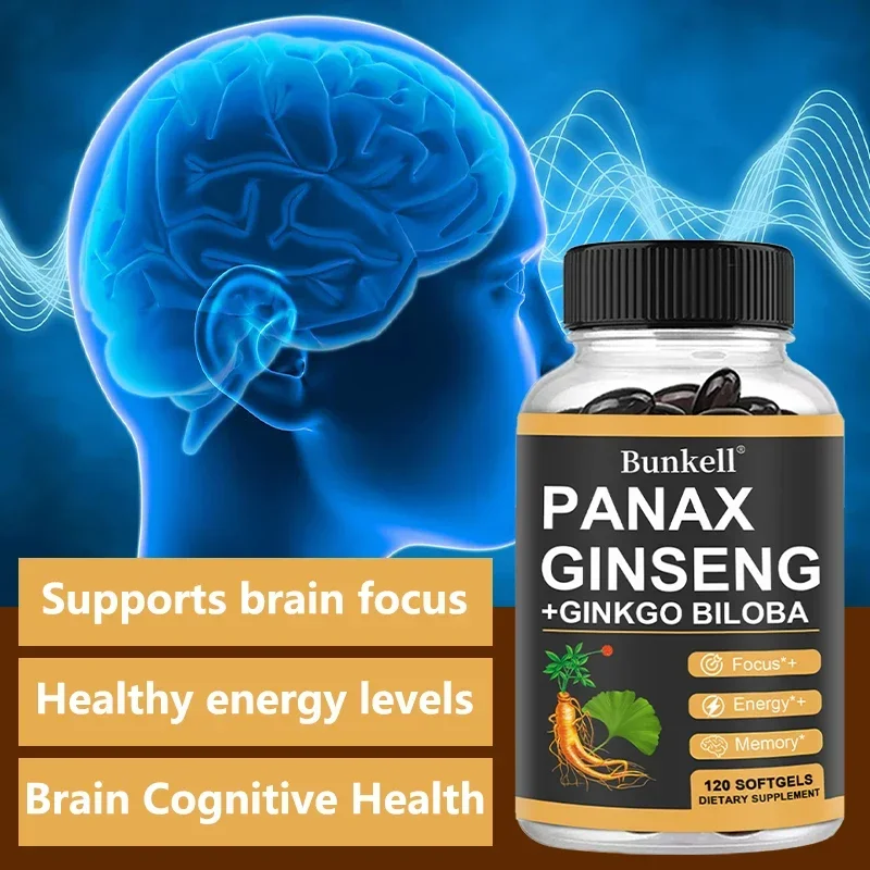 Panax Ginseng + Ginkgo Biloba - Increases Energy, Mood, Stamina & Performance Supports Mental Health