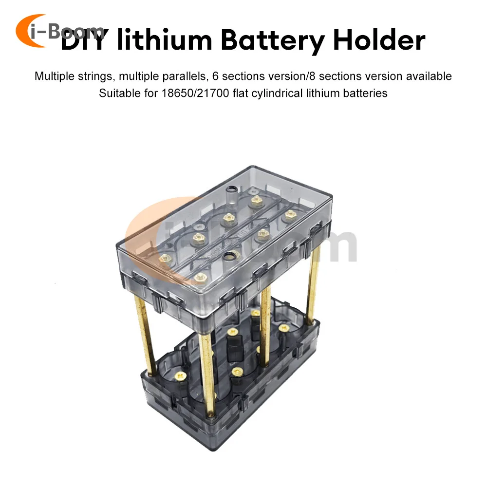 DIY Battery Box Battery Base Stand 18650 21700 6/8 Cells Battery Powered No Soldering Mobile Storage Case