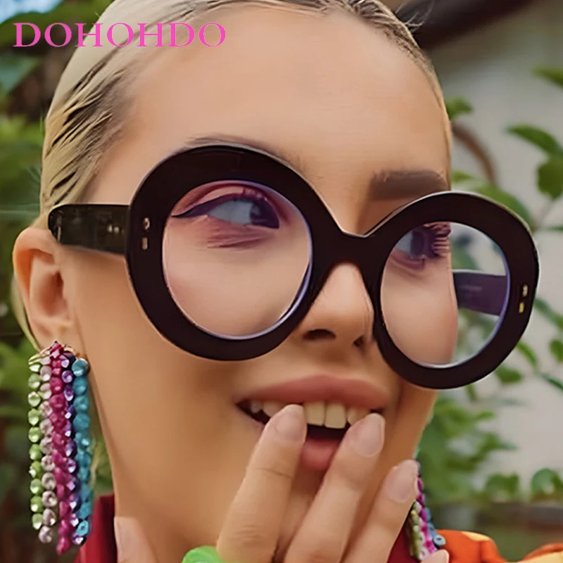 

Vintage Oversized Round Frame Women Sunglasses Fashion Designer Sunglass Men Outdoor Driving Travel Female Eyeglasses UV400 Очки