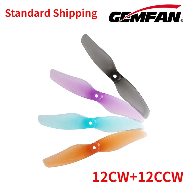 12Pairs(12CW+12CCW) Gemfan Hurricane 2008 51mm 2-Blade Propeller (Random Color) for FPV 2inch Micro Indoor Drones