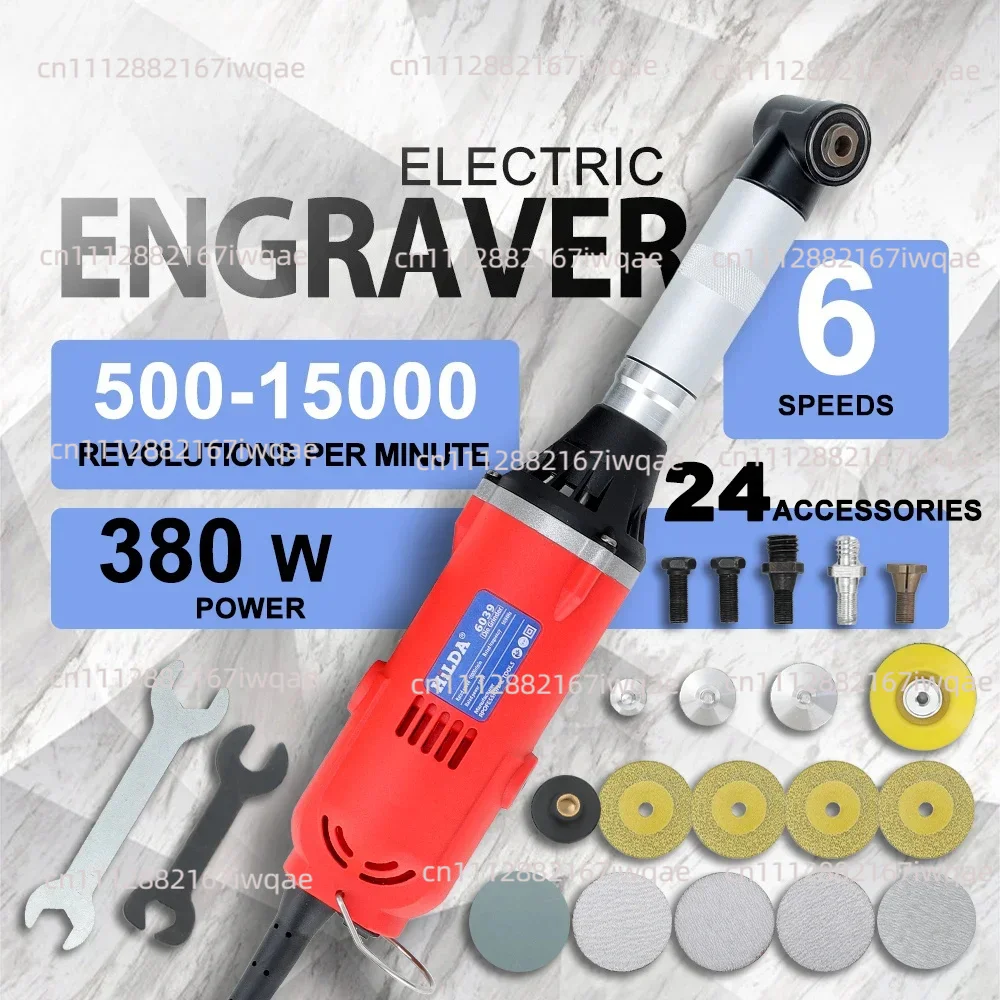 380W Electric Straight Grinder 6 Variable Speeds Cleaning Machine Grinder Sander Polisher Ceramic Tile Beauty Sewing Tool 220V