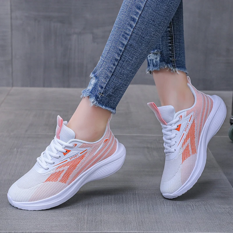 

Women Sneakers Sports Shoes For Women Breathable Casual Sneaker Lace up Flat Casual Shoes Zapatillas Mujer Tennis Shoes