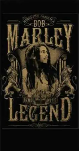 Zion Rootswear Bob Marley Legend Reggae Music Quick Drying Towel