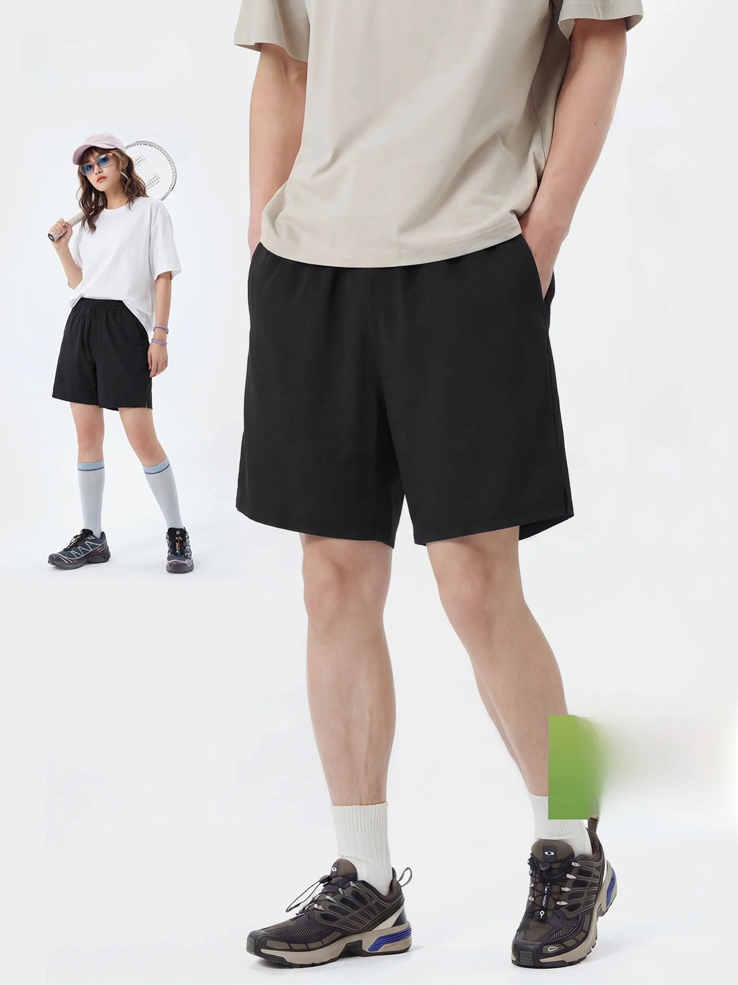 

Мужские охлаждающие спортивные шорты Bal для лета, бега, фитнеса и тренировок, быстросохнущие, длиной до колена, повседневные, свободного кроя, с эластичным поясом