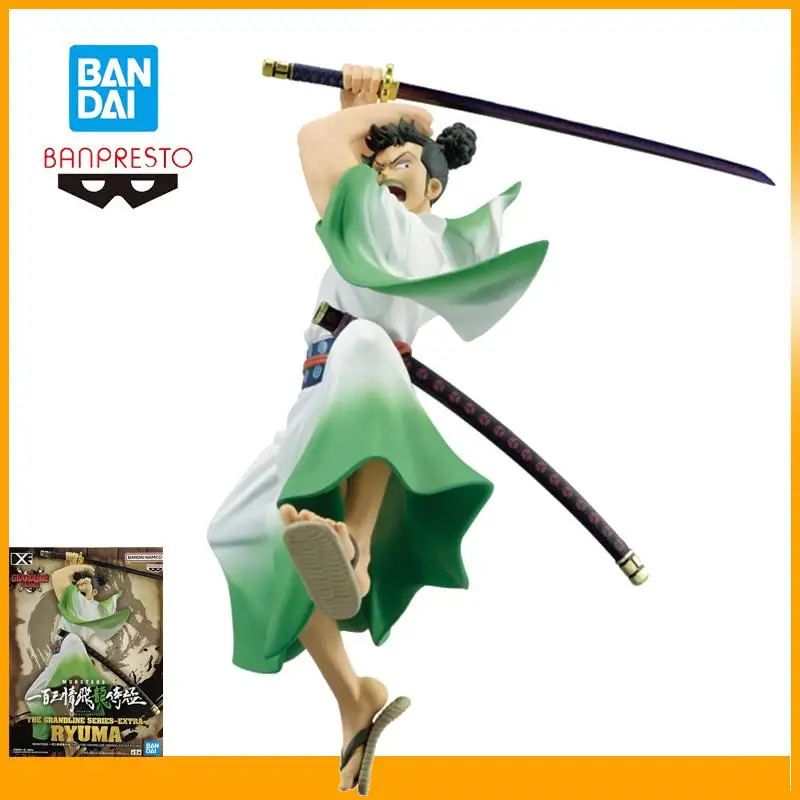 

Original Bandai Banpresto One Piece The Grandline Series Kin Emon Anime Action Figures Model Desktop Decoration Fighting Pose