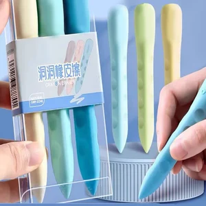 Eraser Pen with hole for primary students, no crease without crumbs, oversize art pen, Image Skin Eraser, 3 pcs/box 6 Main Sales Rubber Pen - №6