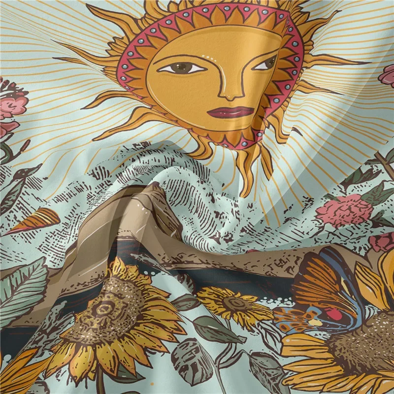 The Sun Moon Tarot Card Tapestry Modern Room Decorative Wall Hanging Cloth Bohemian Wall Tapestry Home Decor Background Cloth