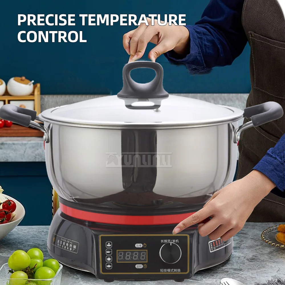 

Large Capacity Electric Fryer Commercial Constant Temperature Oil Heater Household Versatile Cooking Tool