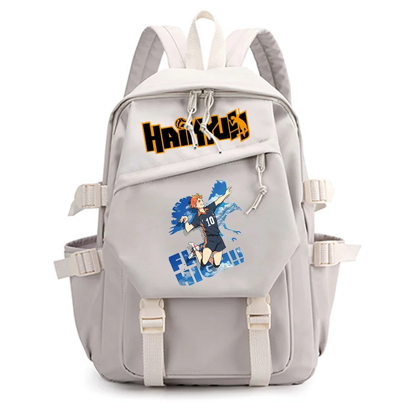 Haikyuu Backpack Anime Printed Large Capacity Student Supplies Travel Outside Portable Knapsack Hinata Shoyo Cartoon Bags Gifts