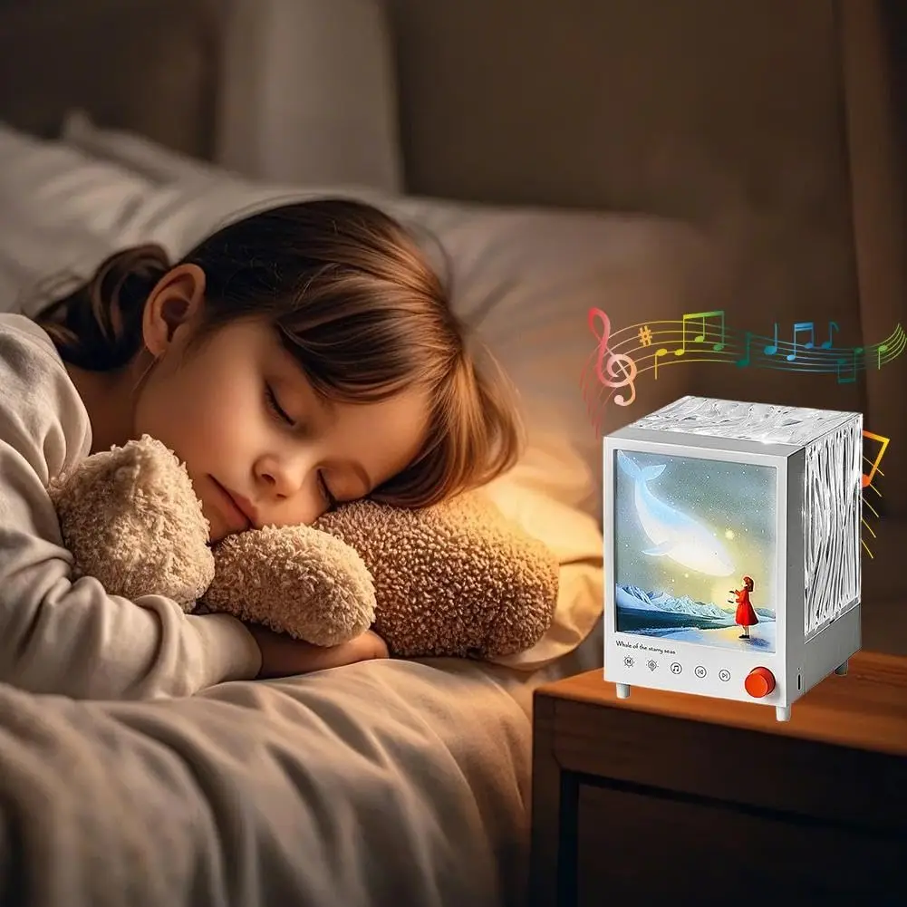 C2 Christmas Gift Aurora Projector Table Night Light With 3D Surround Sound Bluetooth Speaker White Noise Table Decoration Lamp