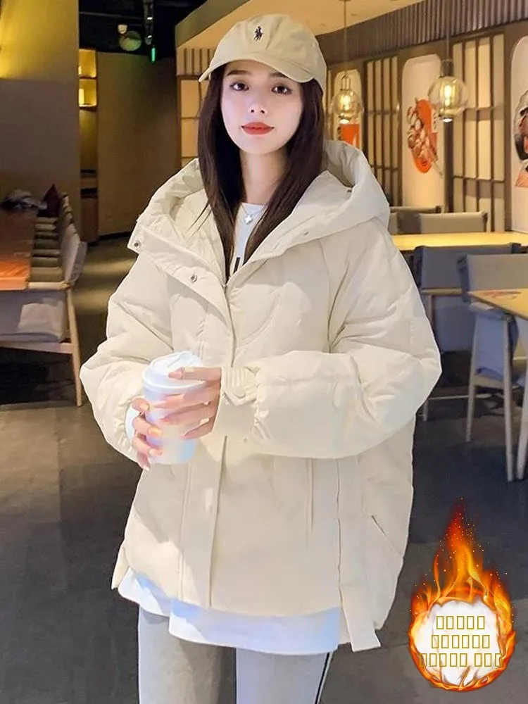 

Faionable Korean Sle Women's Pure Color Casual Hoodie Jaet Breathable Loose Fit Long Sve round Ne ort Coat