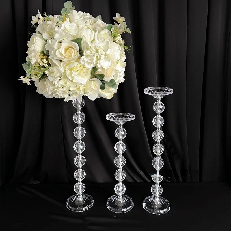 15 PCS Acrylic Flower Stand Floral Ball Display Holder Pedestal Rack  Wedding Table Centerpiece Candle Decorative Props