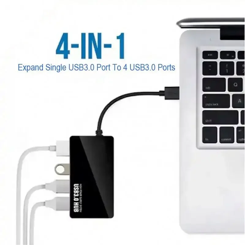 USB 3.0 Hub High Speed 4 Ports HUB Adapter Data Cable Splitter Expander Support Multi Systems Plug and Play Multi USB Adapter