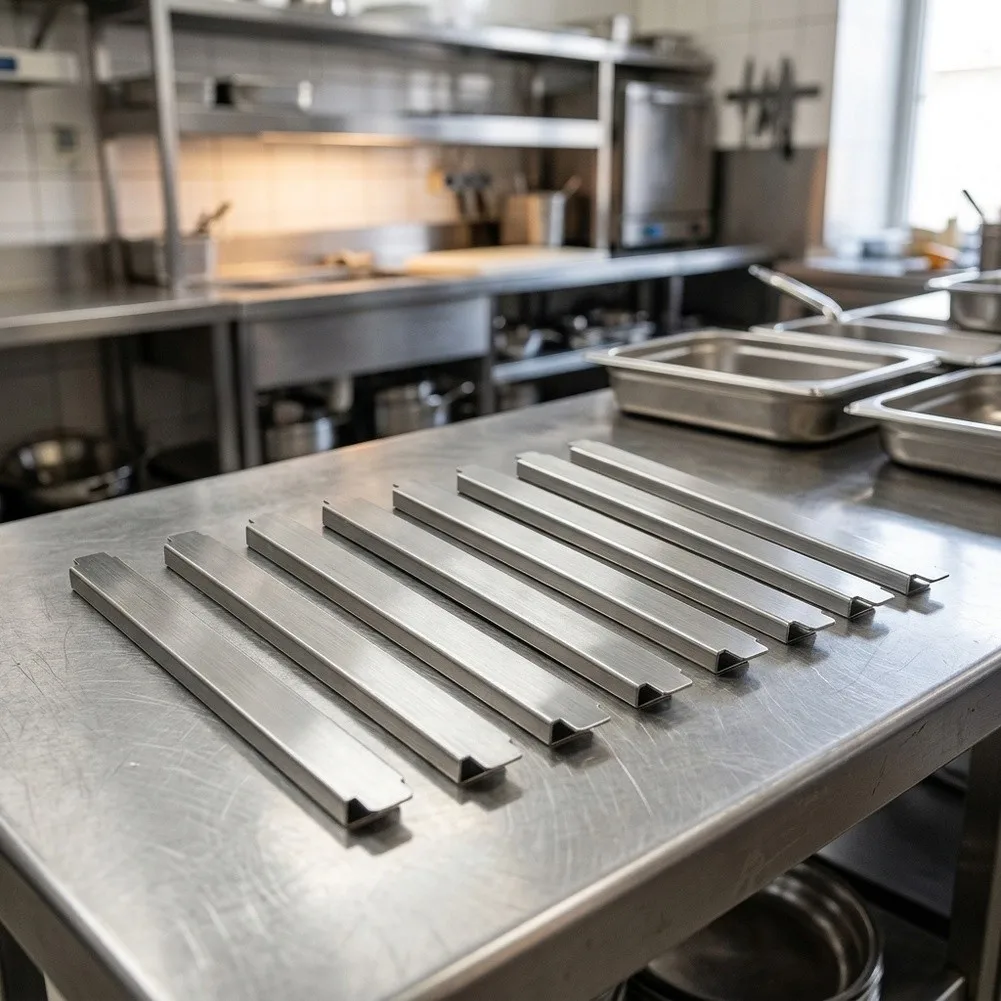 8Pcs 12 Inch Stainless Steel Adapter Bars Food Dividers Support Rods For Commercial Kitchen Steam Table Pan Catering Equipment