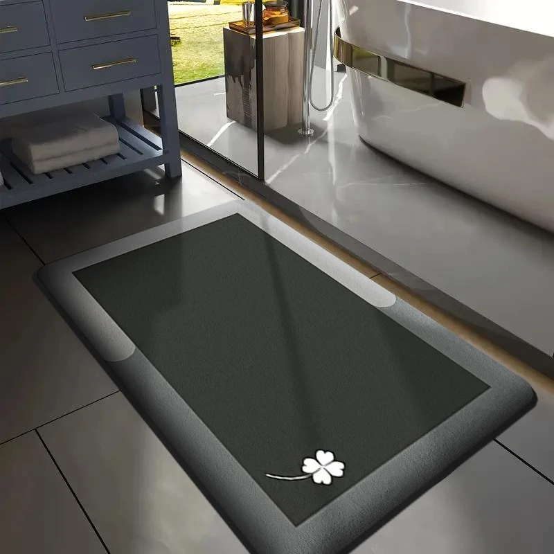 NONE Flannel Bathroom Mat Printed 4