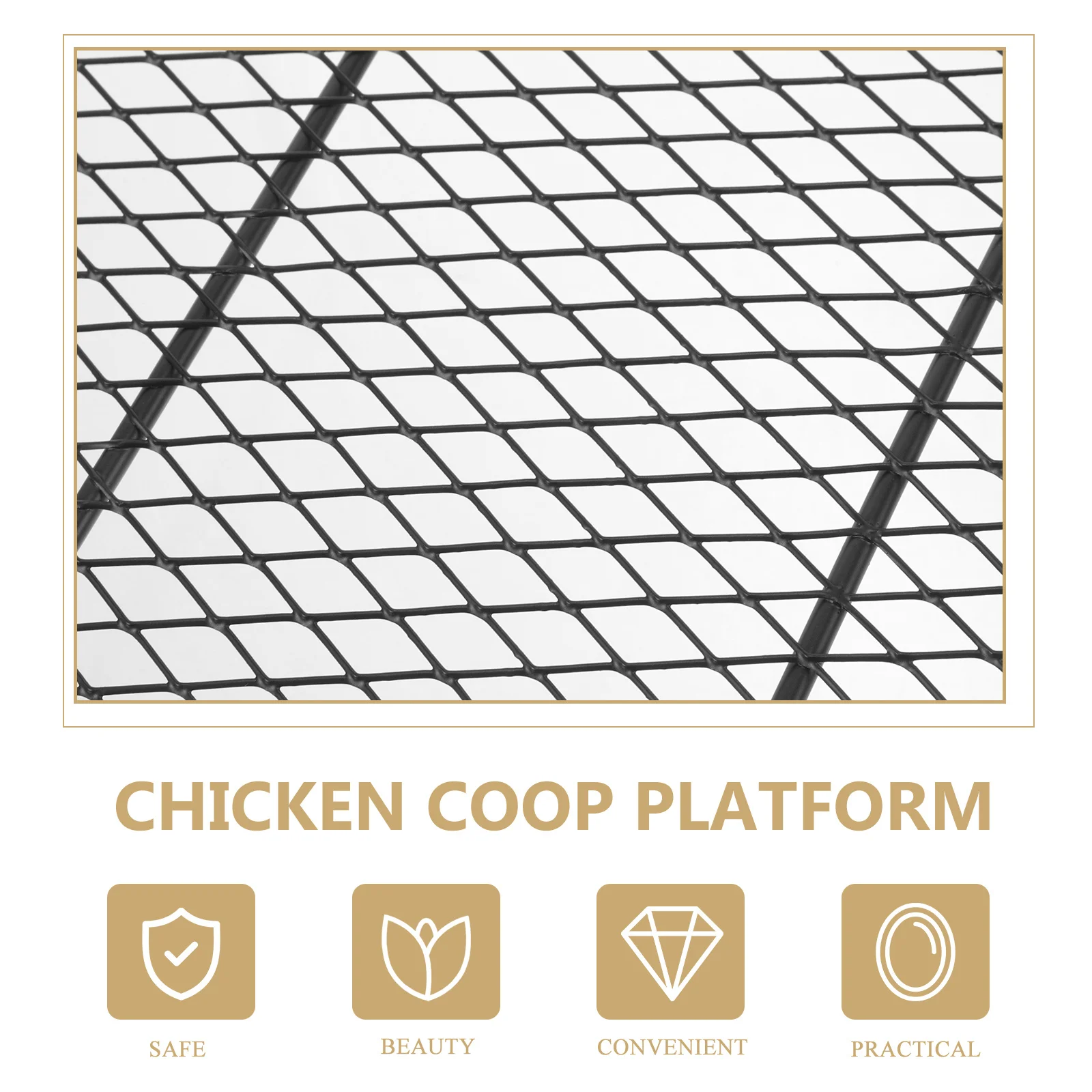 

Pet Bird Cage Platform Durable Metal Coop Rack Hollow-Out Farmhouse For Small Pets Chicken Platform With Ladder Chicken