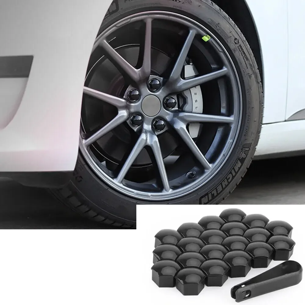 17/19/21mm 20Pcs Car Wheel Nut Caps Protection Covers Caps Anti-Rust Auto Hub Screw Cover Car Tyre Nut Bolt Exterior Decoration