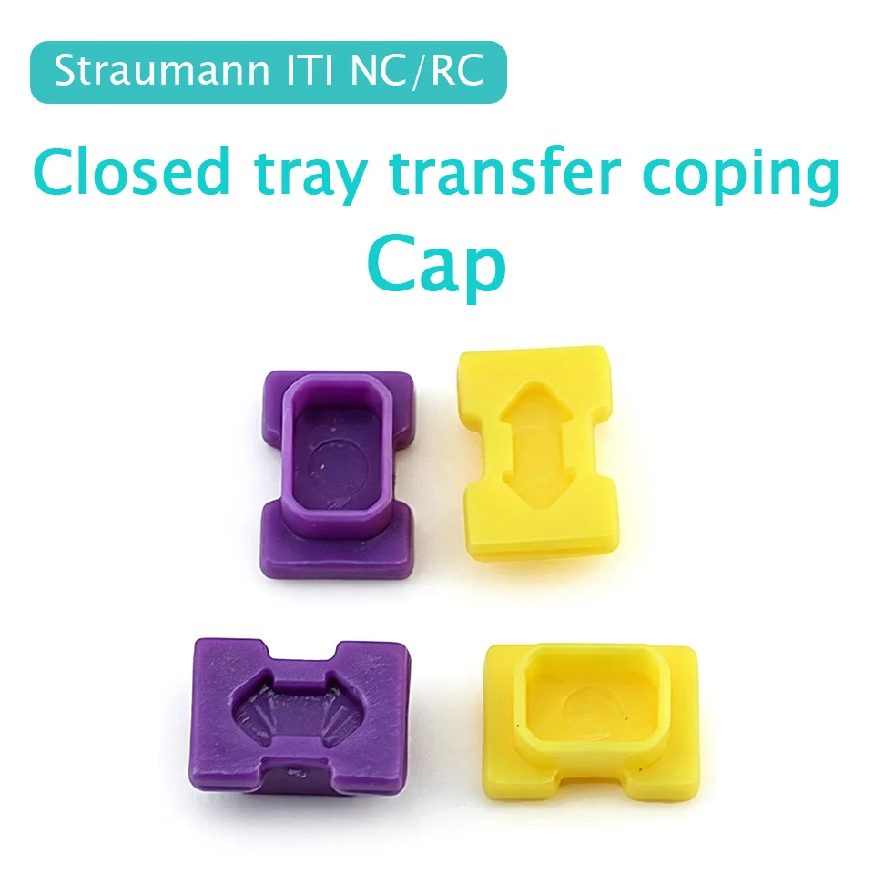 10Pcs Dental Implant Closed Tray Transfer Coping Cap Impression Compatible with Straumann ITI NC RC Restorative Lab Material