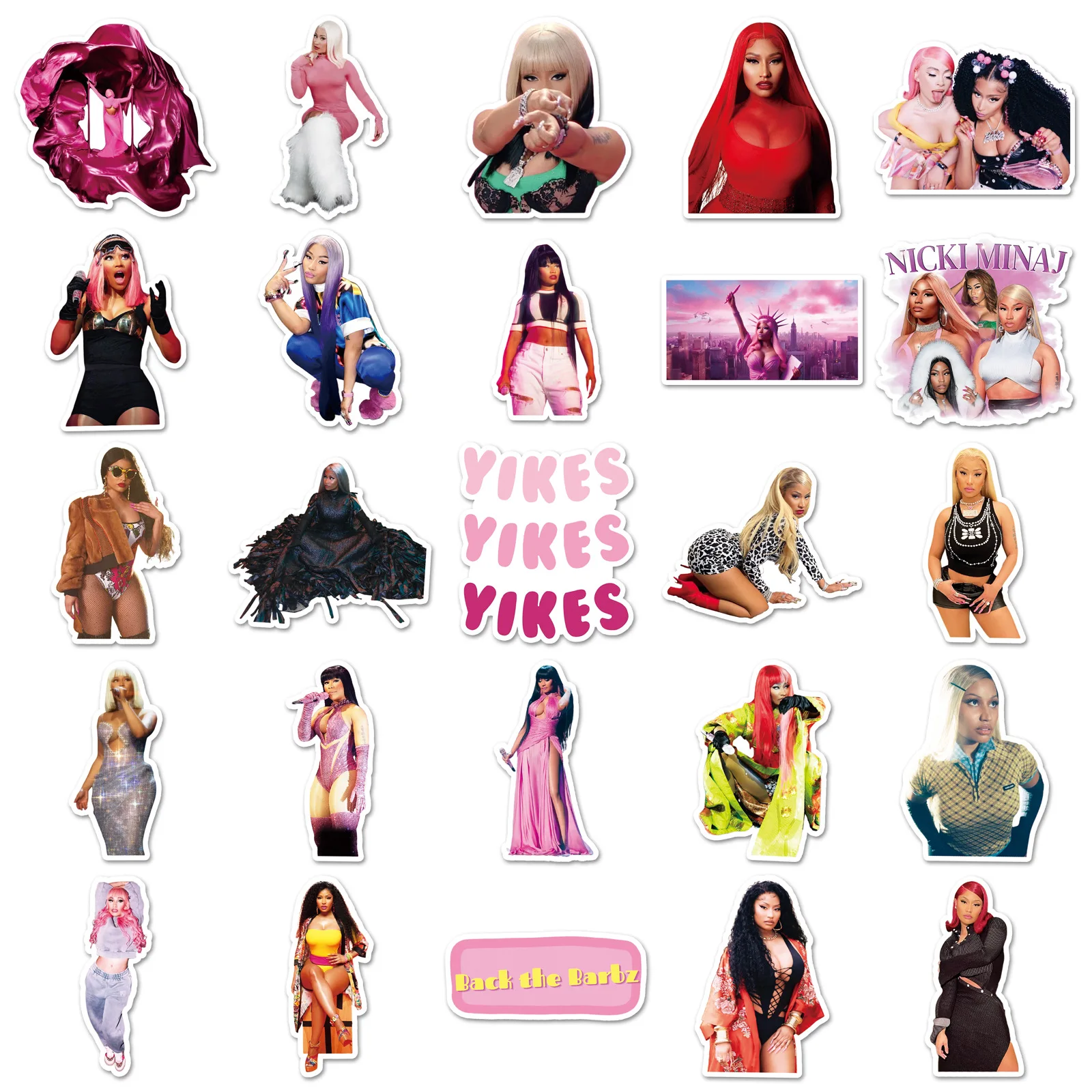 50PCS Rapper Nicki Minaj Graffiti สติกเกอร์กันน้ําตกแต่งแฟนของขวัญ DIY Decals ตู้เย็นโน้ตบุ๊คโทรศัพท์กีตาร์รถจักรยานของเล่น