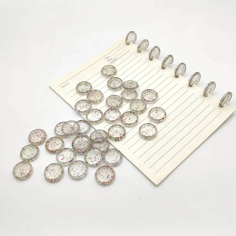 

50PCS 23mm Binding Discs Transparent Binding Disc Plastic Round Discs Binder Accessories Mushroom Hole Notebook Binding Ring