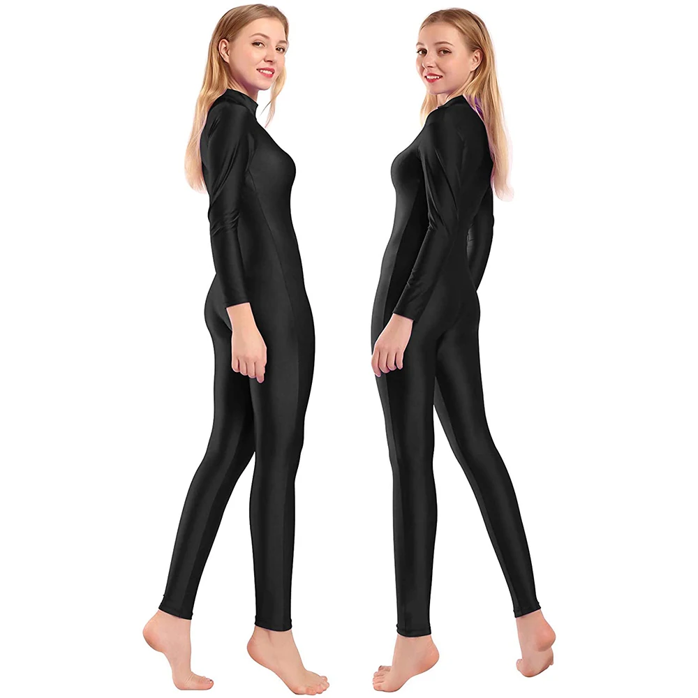 SPEERISE Women Long Sleeve Turtle Neck Unitard Ballet Spandex One Piece Plus Size Jumpsuits Dance Wear for Men Zentai Costumes