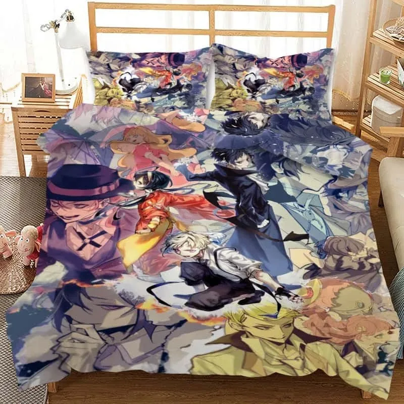 

3D Cartoon Duvet Cover Set Bungo Stray Dogs Tales of the Lost Bedding Sets Comforter Duvet Cover Pillowcase For Home Textiles