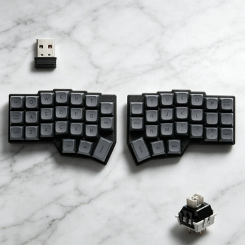 Customized WCORNE V4.1 Split Mechanical Keyboard 2.4G Wireless Single-mode VIAL Hot Swappable Keyboard Gaming Accessories