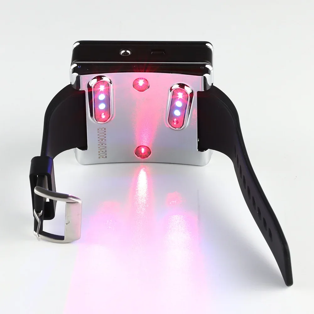 

650 нм 450 нм синий красный мягкий холодный низкоуровневый лазерная терапия наручные часы для очистки крови