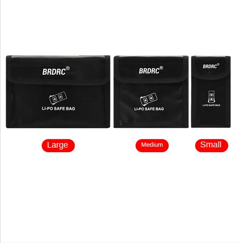 BRDRC for DJI Mavic 3/3 Pro Drone LiPo Battery Safe Bag Explosion-Proof Protective Bag Battery Case, for 2 batteries&A38R