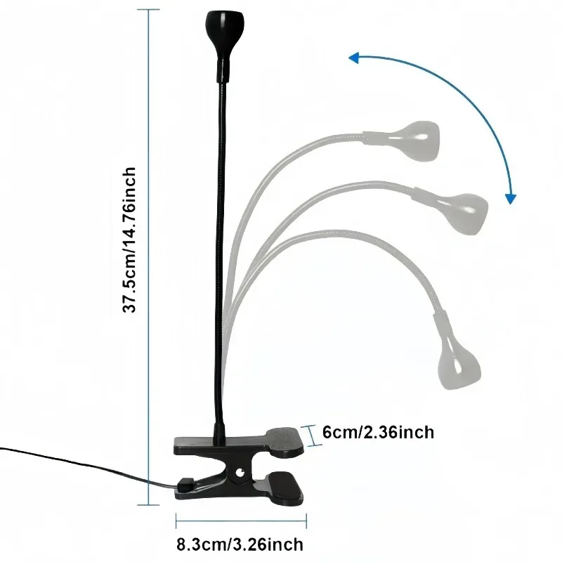 Lampada per unghie con interruttore a pedale a 4 colori Lampada per manicure da costruzione a LED da 5 W Piccola lampada Clip laterale portatile Luce viola UV ad asciugatura rapida