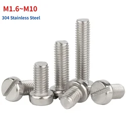 M1.6 M2 M2.5 M3 M4 M5 M6 M8 M10 304 A2-70 Stainless Steel GB65 Slotted Cap Head Slot Column Round Cheese Head Screw Bolt