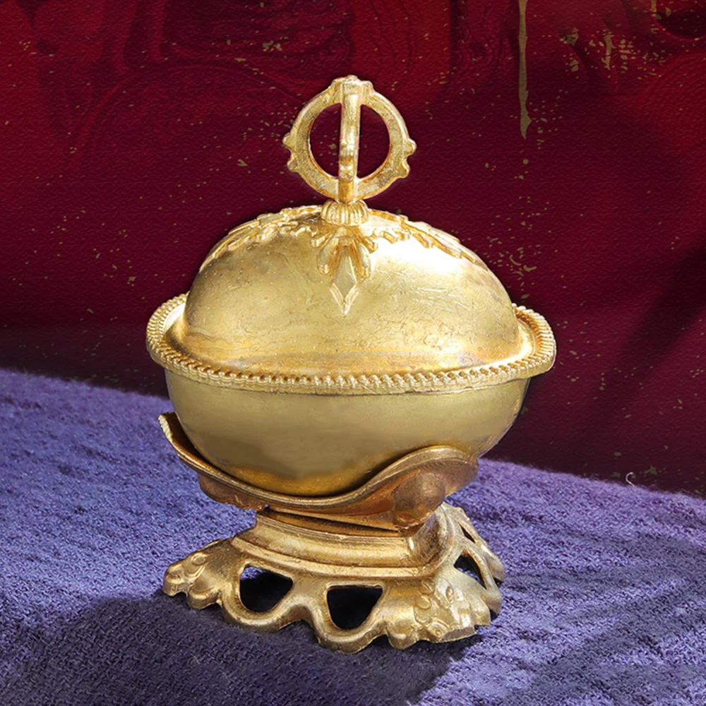 Pequeño cuenco de Toba de latón tibetano, cuencos de recepción frontal de Buda, artefactos tantricos que ofrecen tazón de Toba, adornos étnicos para el hogar