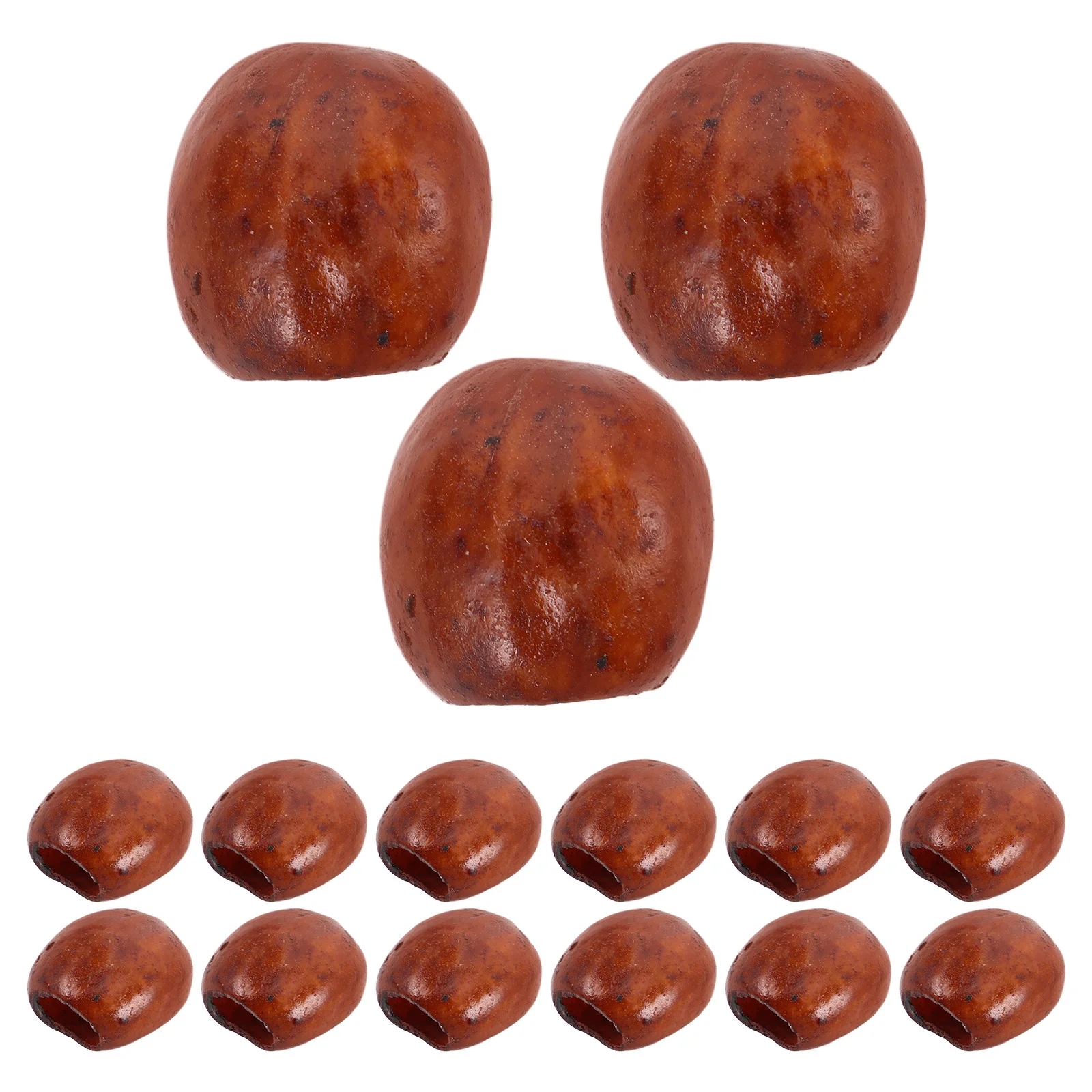 

15Pcs Nutshell Wind Chimes Natural Rustic Charms Polished DIY Hanging Pendants Wind Chime Repair Replacement Crafts