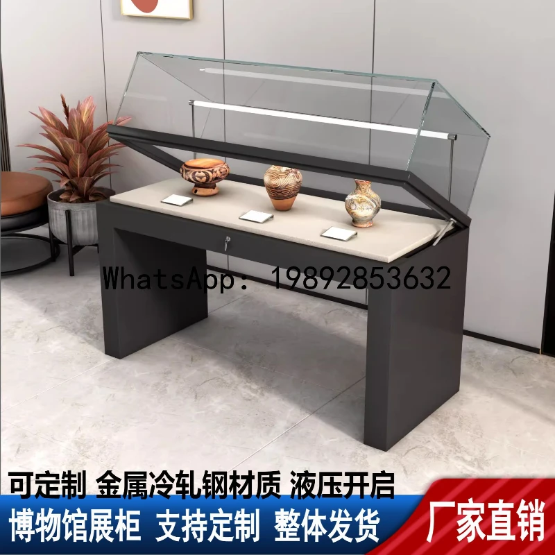 XL Museum Display Cabinet Antique Calligraphy and Painting Exhibition Display Cabinet