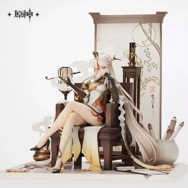Genshin Impact Ningguang Anime Action Figure Modello da collezione Giocattoli bambola con Zhongli Klee Paimon per la collezione di figurine di fan