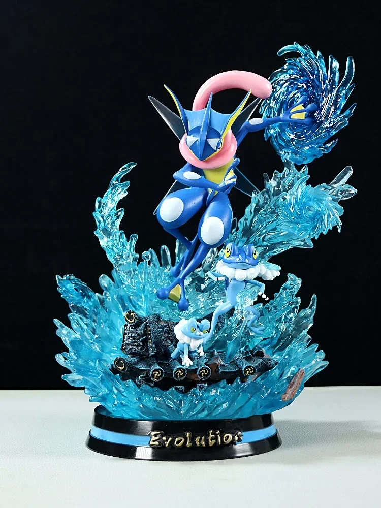 30cm PokéMon Anime Figure Egg Greninja Third Order Evolution Group Figurine Statue Model Ornament Peripheral Toys Gifts