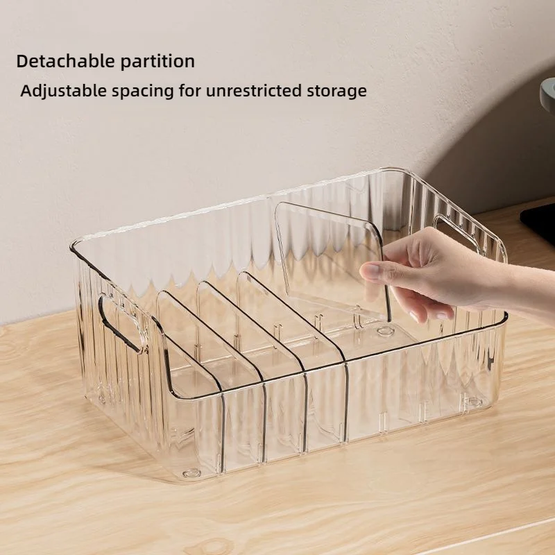Nordic Stil Lagerung Korb Acryl Wohnzimmer Utility Pellet Tablett Küche Gefrierschrank Box Hause Obst Rack Regal