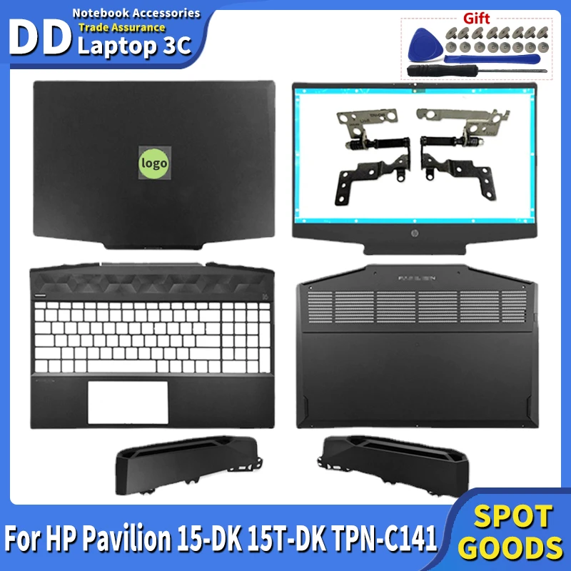 

NEW Laptop Case For HP Pavilion 15-DK 15T-DK TPN-C141 LCD Back Cover Front Bezel Hinges Palmrest Bottom Case Top Lid L56914-001