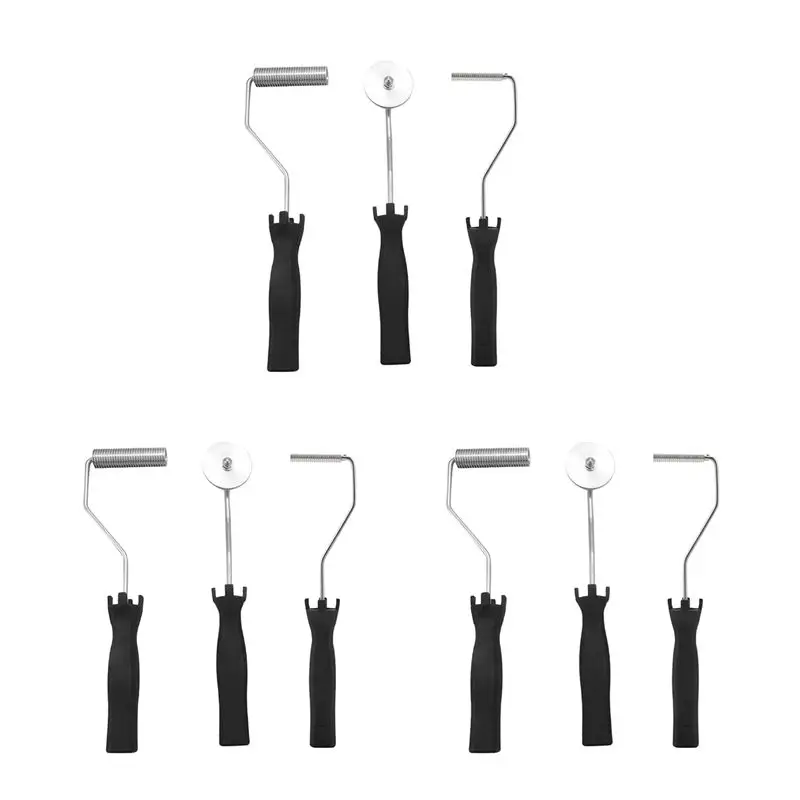ABWZ-9Pcs Fiberglass Roller Kit Bubble Paddle Tool Laminating Roller Kit For FRP Mould