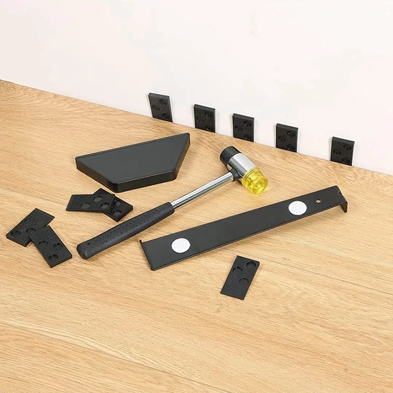 Laminate Wood Flooring Installation Kit With 40 Spacers,Tapping Block,Pull Bar,Rubber Hammer For 7-15Mm Wood Flooring