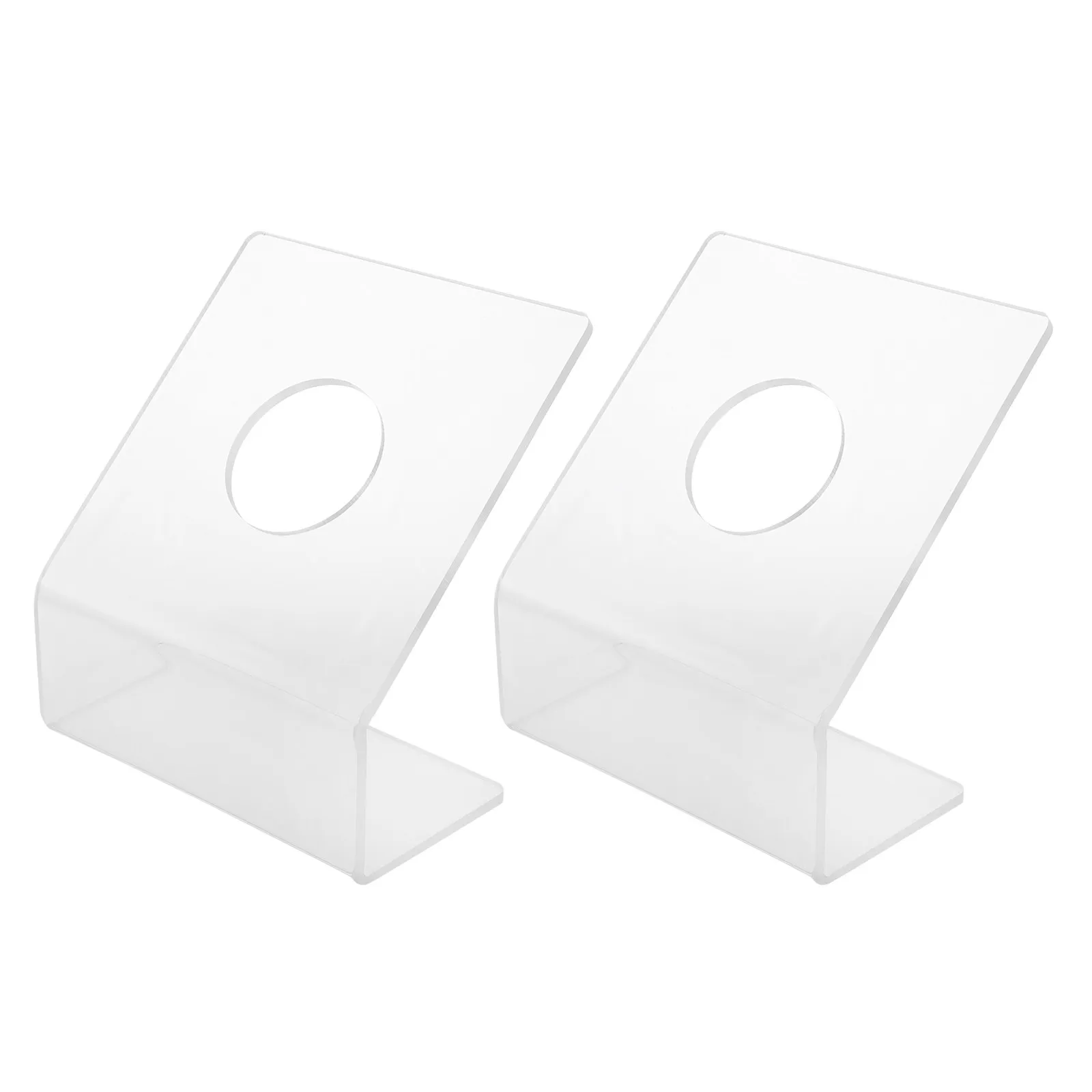 2Pcs Clear Acrylic Spotlight Display Stand Easel Base 60 Degree Angle for Lighting Art Retail Display Holder 55mm