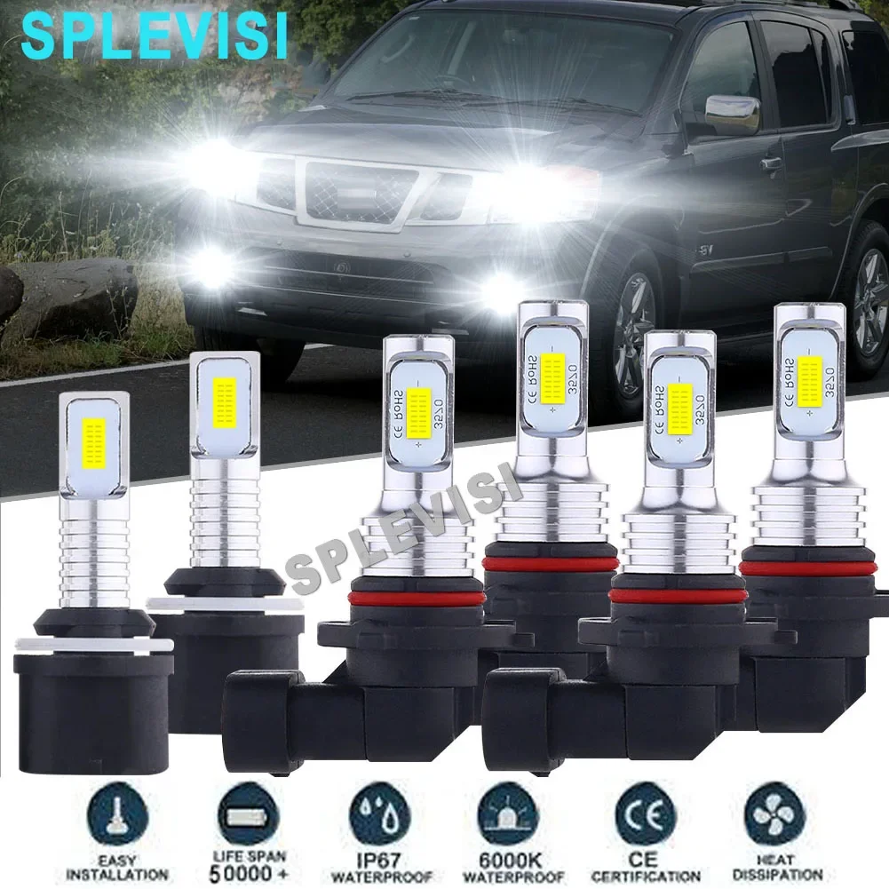 

LED Headlight Fog Light Hi Low Beam Bulbs White For Nissan Titan 2004 2005 2006 2007 2008 2009 2010 2011 2012 2013 2014 2015